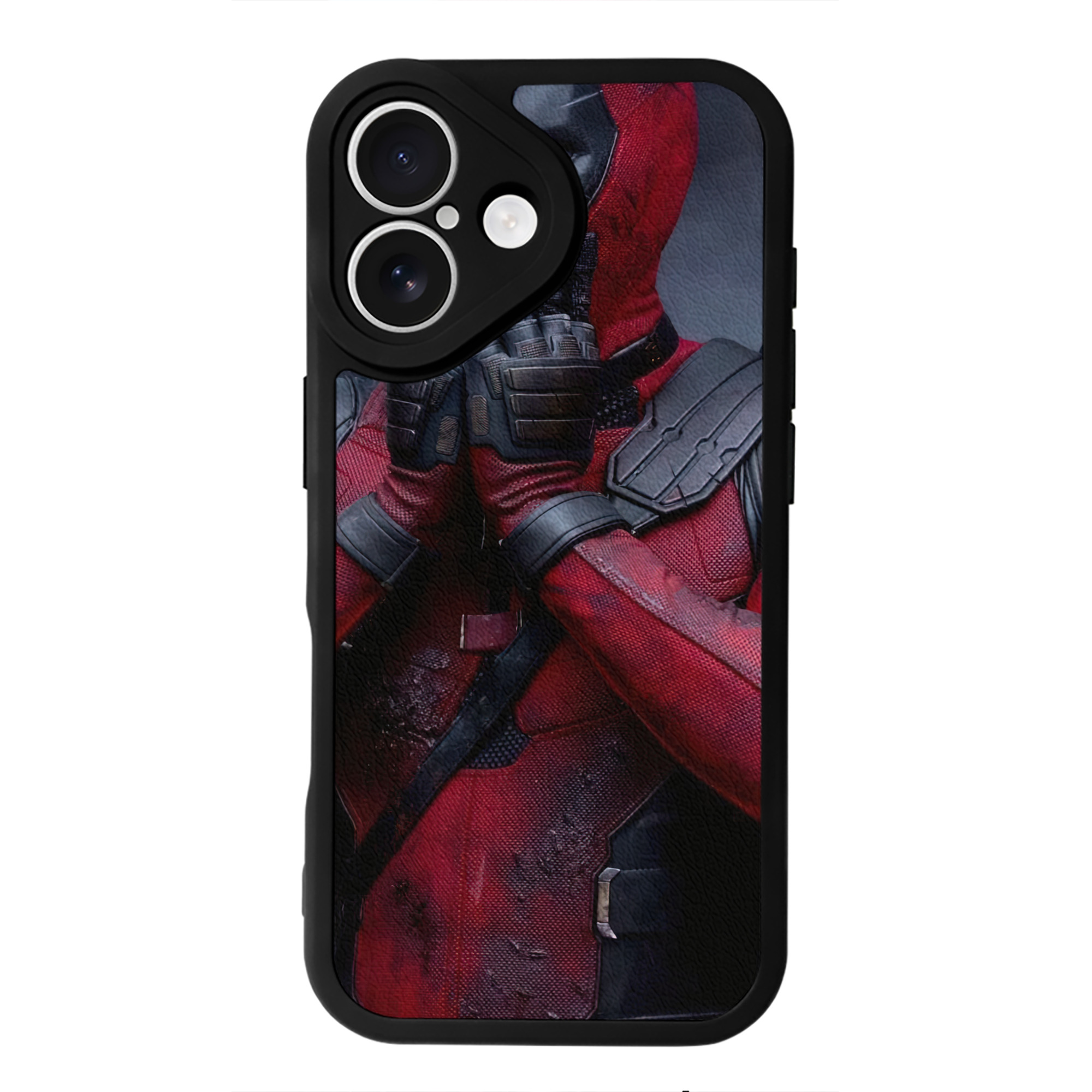 （画像用） Deadpool デッドプール 【iPhone 16シリーズ対応】シリコンスマホケース（レザー調） 材質：シリコン